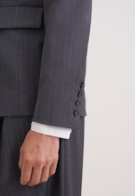 Zweireihiger Blazer mit Pattentaschen aus einer Wollmischung in Grau |  Seidensticker Onlineshop