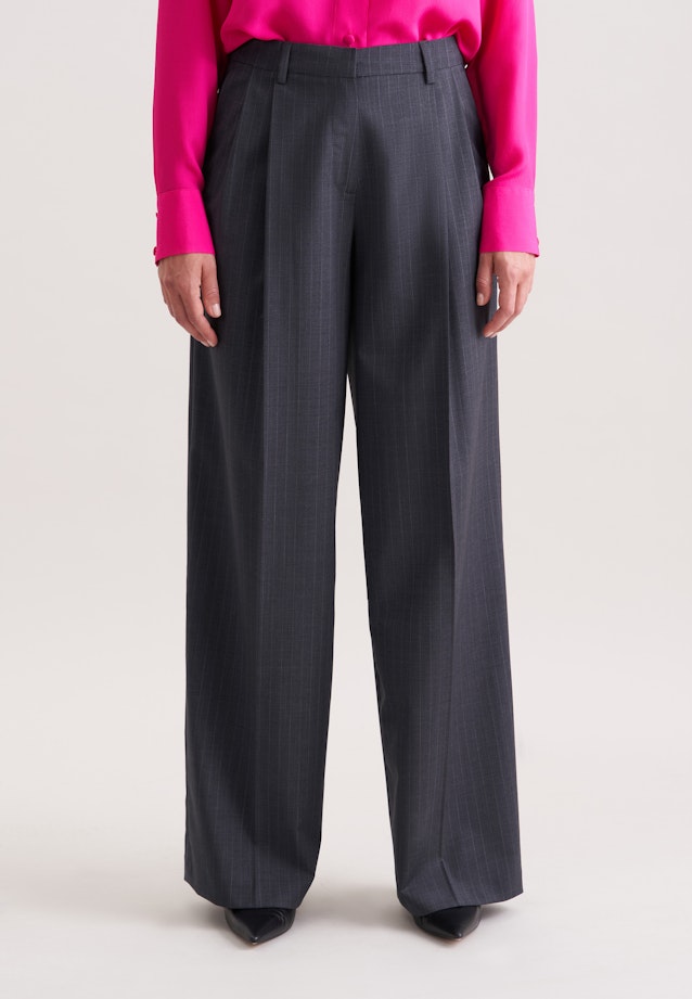 Bundfaltenhose aus einer Wollmischung in Grau |  Seidensticker Onlineshop