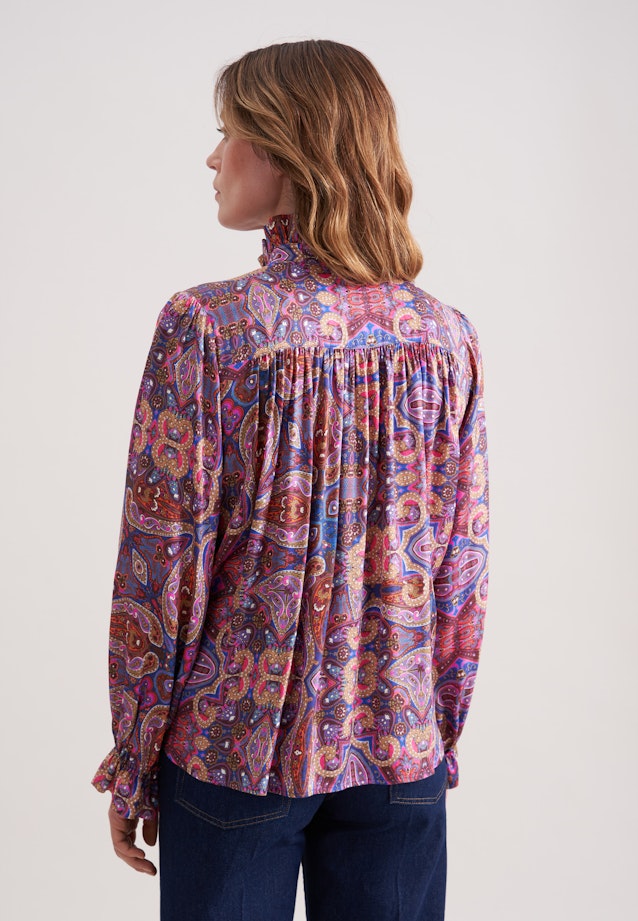 Satinierte Bluse mit Rüschendetail in Rosa |  Seidensticker Onlineshop