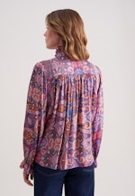 Satinierte Bluse mit Rüschendetail in Rosa |  Seidensticker Onlineshop