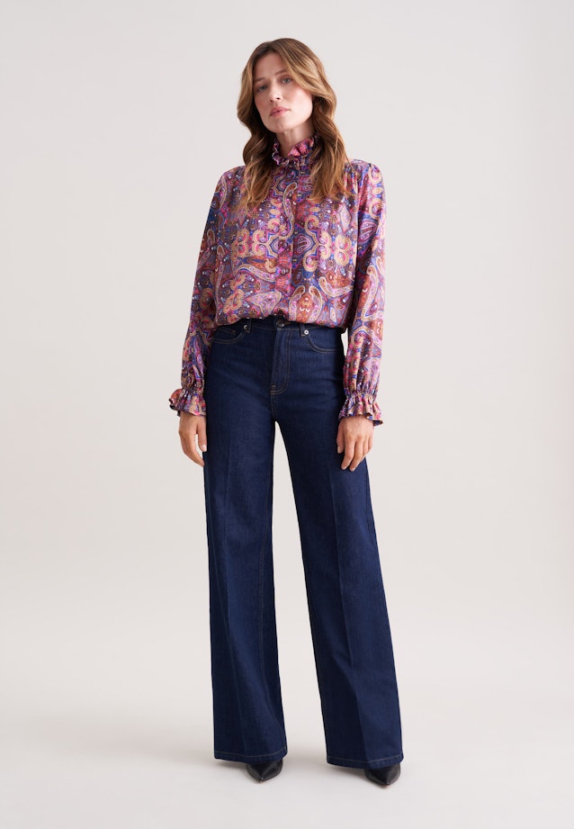 Satinierte Bluse mit Rüschendetail in Rosa |  Seidensticker Onlineshop