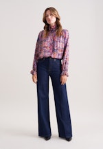 Satinierte Bluse mit Rüschendetail in Rosa |  Seidensticker Onlineshop