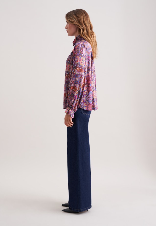 Satinierte Bluse mit Rüschendetail in Rosa |  Seidensticker Onlineshop