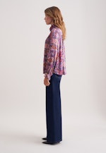 Satinierte Bluse mit Rüschendetail in Rosa |  Seidensticker Onlineshop