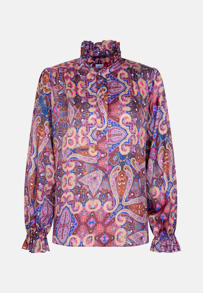 Satinierte Bluse mit Rüschendetail in Rosa | Seidensticker Onlineshop