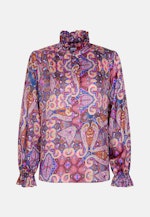 Satinierte Bluse mit Rüschendetail in Rosa |  Seidensticker Onlineshop