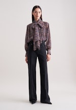 Schluppenbluse mit Metallic Garn in Dunkelblau |  Seidensticker Onlineshop