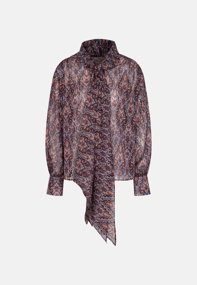 Schluppenbluse mit Metallic Garn in Dunkelblau | Seidensticker Onlineshop