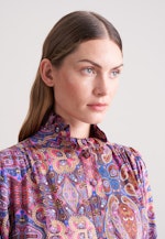 Satiniertes Kleid mit Rüschen und Gürtel in Rosa |  Seidensticker Onlineshop