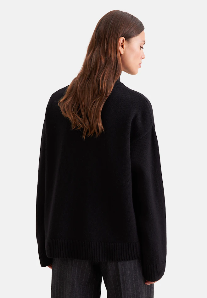 Pull en laine roulée en laine et cachemire dans Noir | Boutique en ligne Seidensticker
