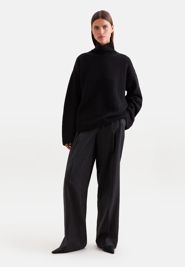 Pull en laine roulée en laine et cachemire in Noir |  Seidensticker Onlineshop
