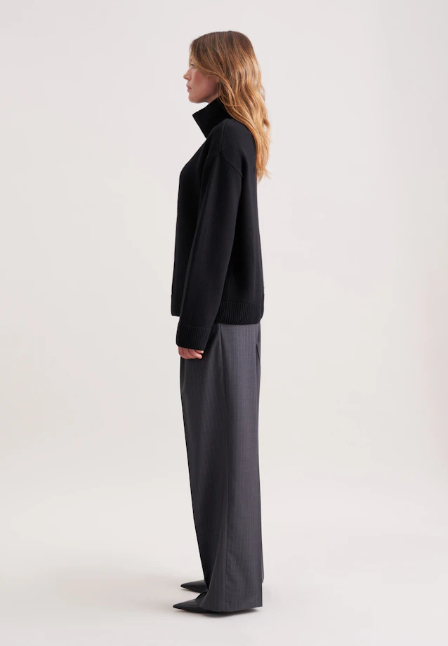 Pull en laine roulée en laine et cachemire in Noir |  Seidensticker Onlineshop