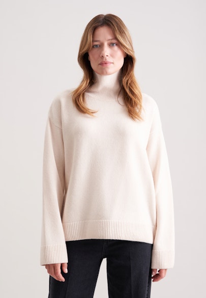 Pull en laine roulée en laine et cachemire in Beige |  Seidensticker Onlineshop