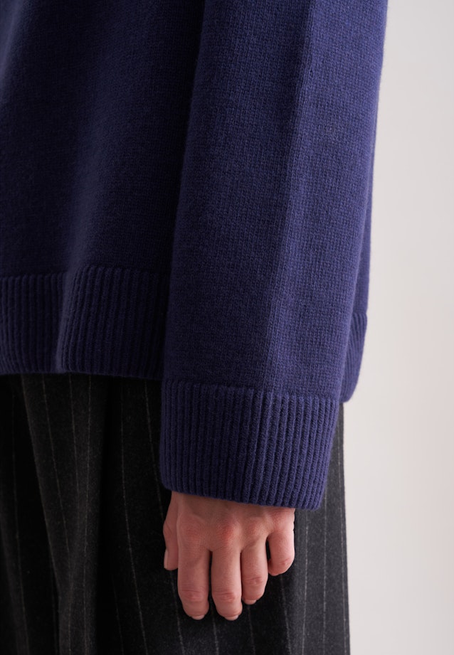 Boxy Rollkragenpullover aus Wolle und Kaschmir in Dunkelblau |  Seidensticker Onlineshop