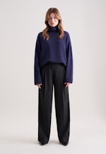 Boxy Rollkragenpullover aus Wolle und Kaschmir in Dunkelblau |  Seidensticker Onlineshop