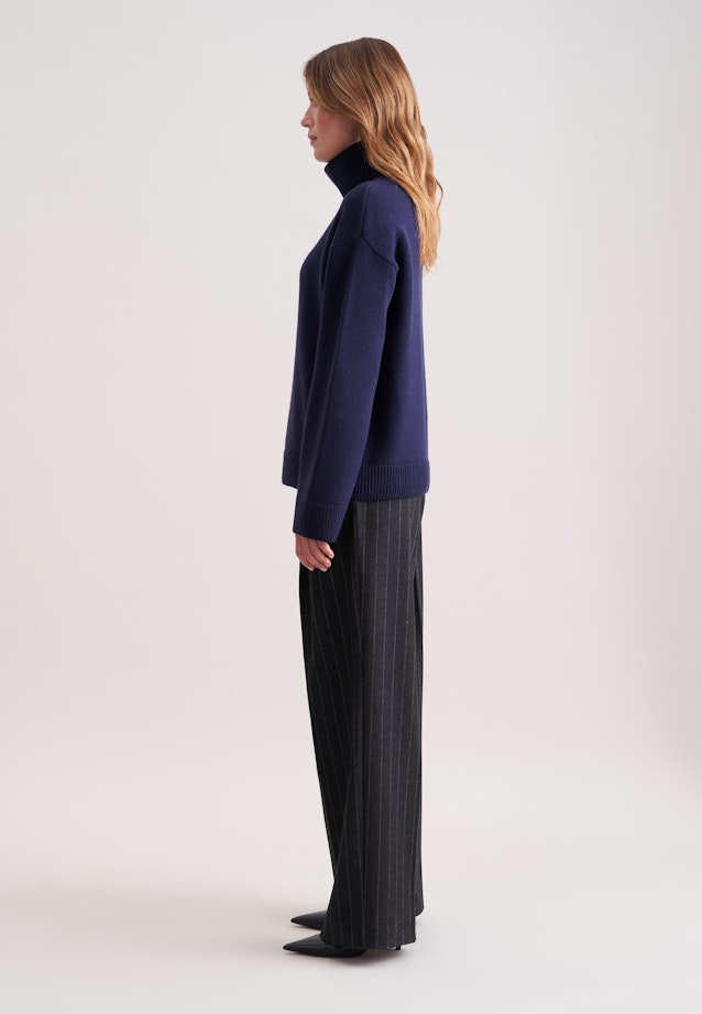 Boxy Rollkragenpullover aus Wolle und Kaschmir in Dunkelblau |  Seidensticker Onlineshop