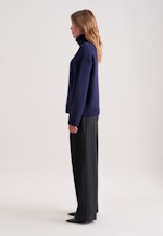 Boxy Rollkragenpullover aus Wolle und Kaschmir in Dunkelblau |  Seidensticker Onlineshop