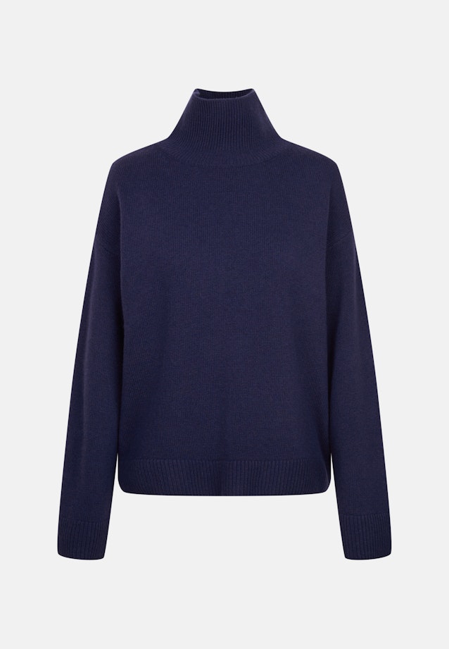 Boxy Rollkragenpullover aus Wolle und Kaschmir in Dunkelblau |  Seidensticker Onlineshop