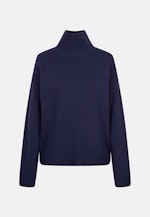 Boxy Rollkragenpullover aus Wolle und Kaschmir in Dunkelblau |  Seidensticker Onlineshop