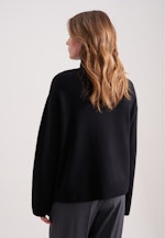 Boxy Rollkragenpullover aus Wolle und Kaschmir in Schwarz |  Seidensticker Onlineshop