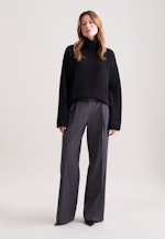 Boxy Rollkragenpullover aus Wolle und Kaschmir in Schwarz |  Seidensticker Onlineshop