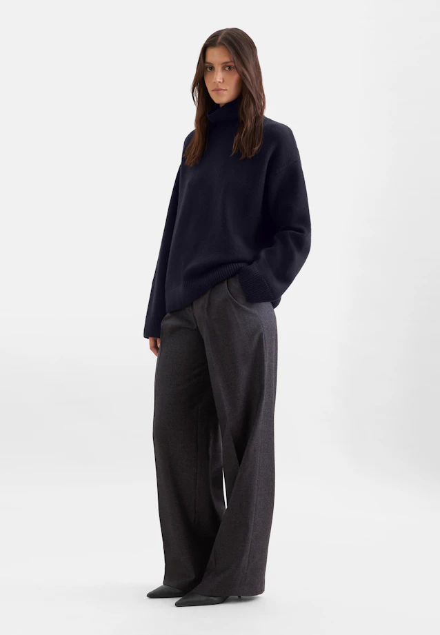 Pull en laine roulée en laine et cachemire in Bleu Foncé |  Seidensticker Onlineshop