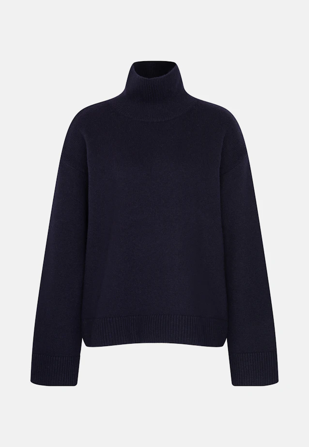 Pull en laine roulée en laine et cachemire in Bleu Foncé |  Seidensticker Onlineshop