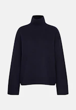 Pull en laine roulée en laine et cachemire in Bleu Foncé |  Seidensticker Onlineshop
