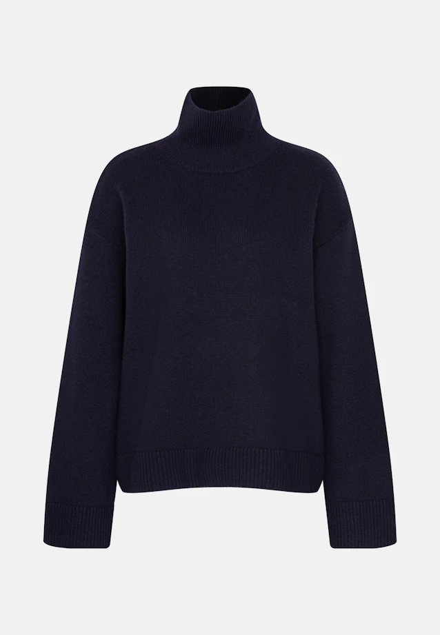 Boxy wool and cashmere turtleneck sweater in Dunkelblau |  Seidensticker Onlineshop