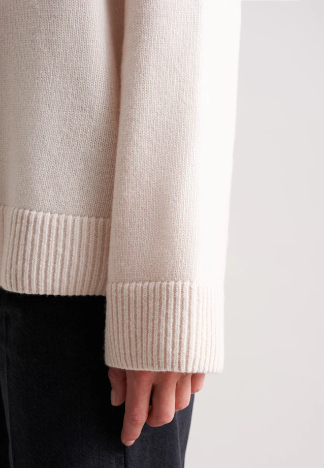 Pull en laine roulée en laine et cachemire in Beige |  Seidensticker Onlineshop