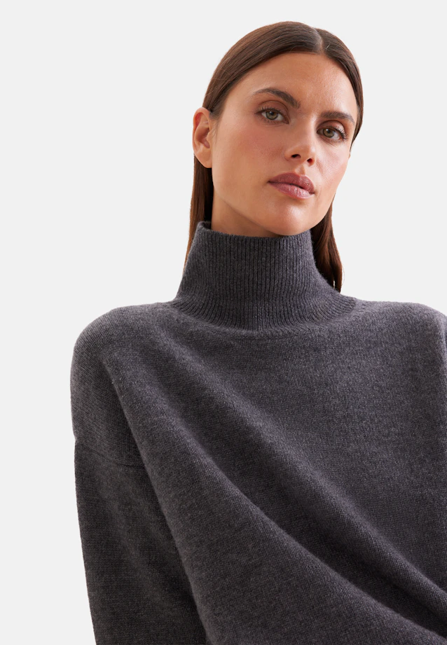 Pull en laine roulée en laine et cachemire in Gris |  Seidensticker Onlineshop