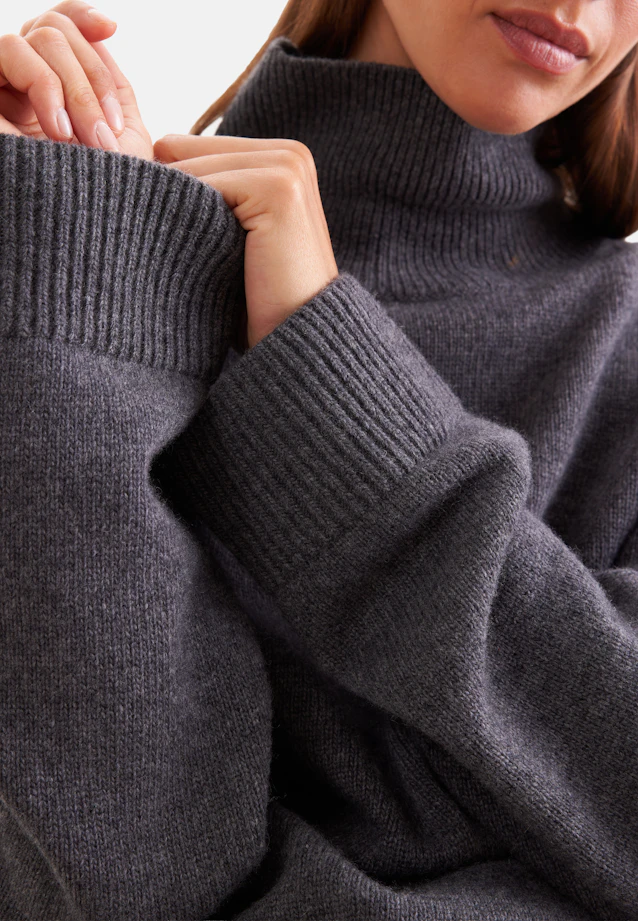 Pull en laine roulée en laine et cachemire in Gris |  Seidensticker Onlineshop
