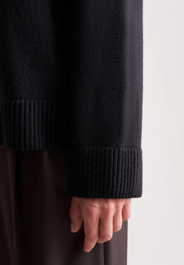 Pull carré en laine et cachemire in Noir |  Seidensticker Onlineshop