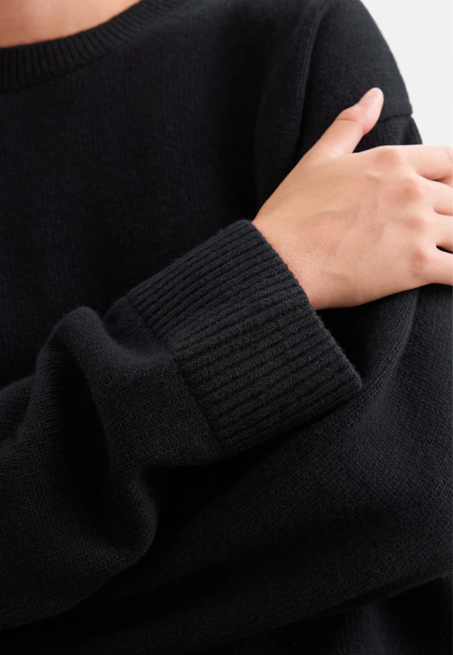Pull carré en laine et cachemire in Noir |  Seidensticker Onlineshop
