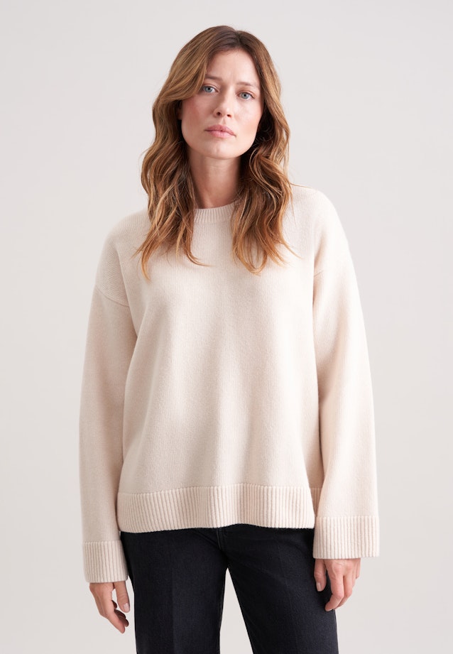 Boxy-Pullover aus Wolle und Kaschmir in Beige |  Seidensticker Onlineshop