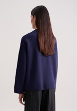 Boxy-Pullover aus Wolle und Kaschmir in Dunkelblau |  Seidensticker Onlineshop
