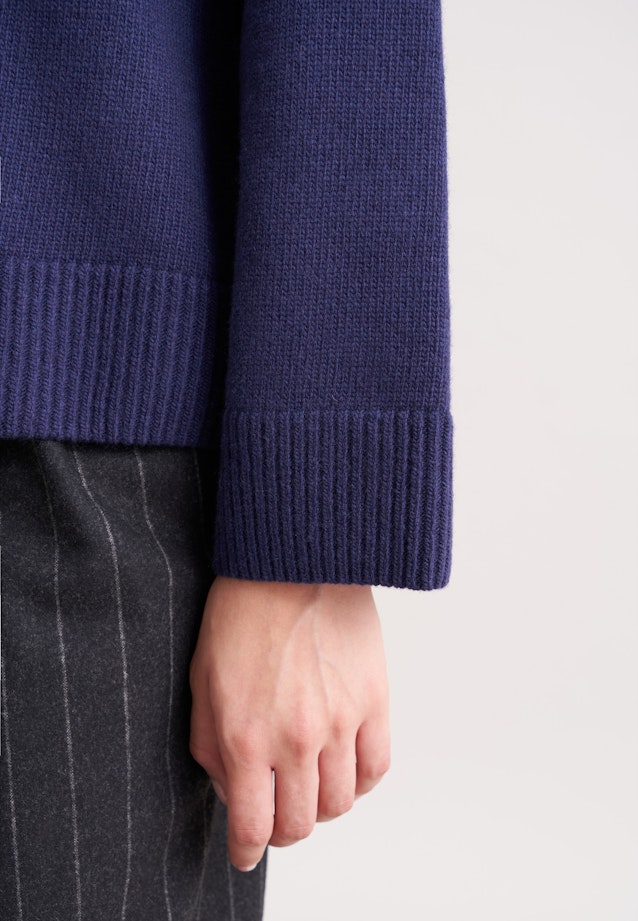 Boxy-Pullover aus Wolle und Kaschmir in Dunkelblau |  Seidensticker Onlineshop