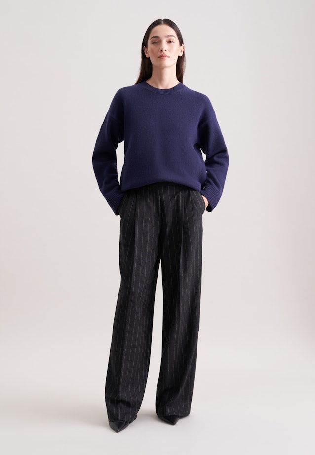 Boxy-Pullover aus Wolle und Kaschmir in Dunkelblau |  Seidensticker Onlineshop