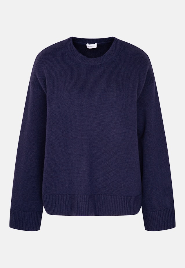 Boxy-Pullover aus Wolle und Kaschmir in Dunkelblau |  Seidensticker Onlineshop