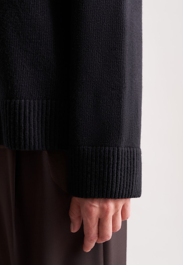 Boxy-Pullover aus Wolle und Kaschmir in Schwarz |  Seidensticker Onlineshop