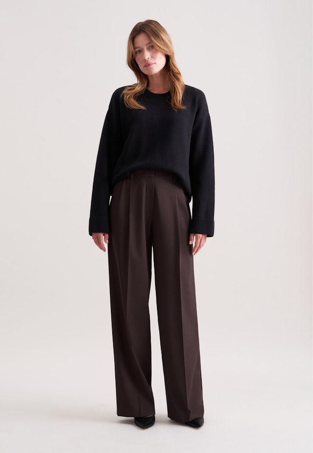 Boxy-Pullover aus Wolle und Kaschmir in Schwarz |  Seidensticker Onlineshop