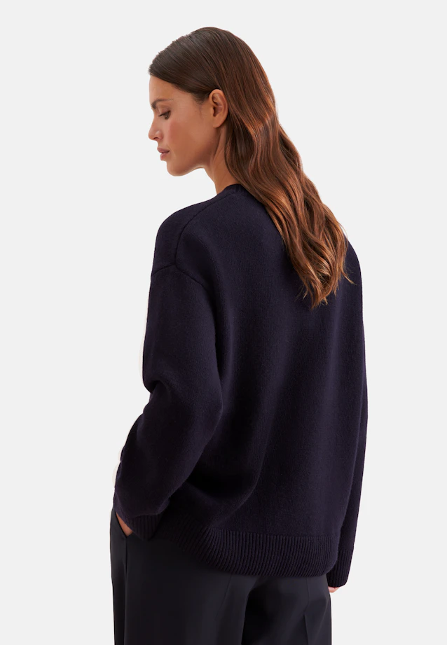 Pull carré en laine et cachemire in Bleu Foncé |  Seidensticker Onlineshop