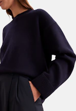 Pull carré en laine et cachemire in Bleu Foncé |  Seidensticker Onlineshop
