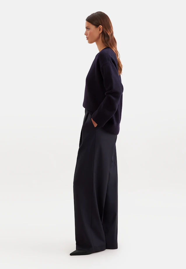 Pull carré en laine et cachemire in Bleu Foncé |  Seidensticker Onlineshop
