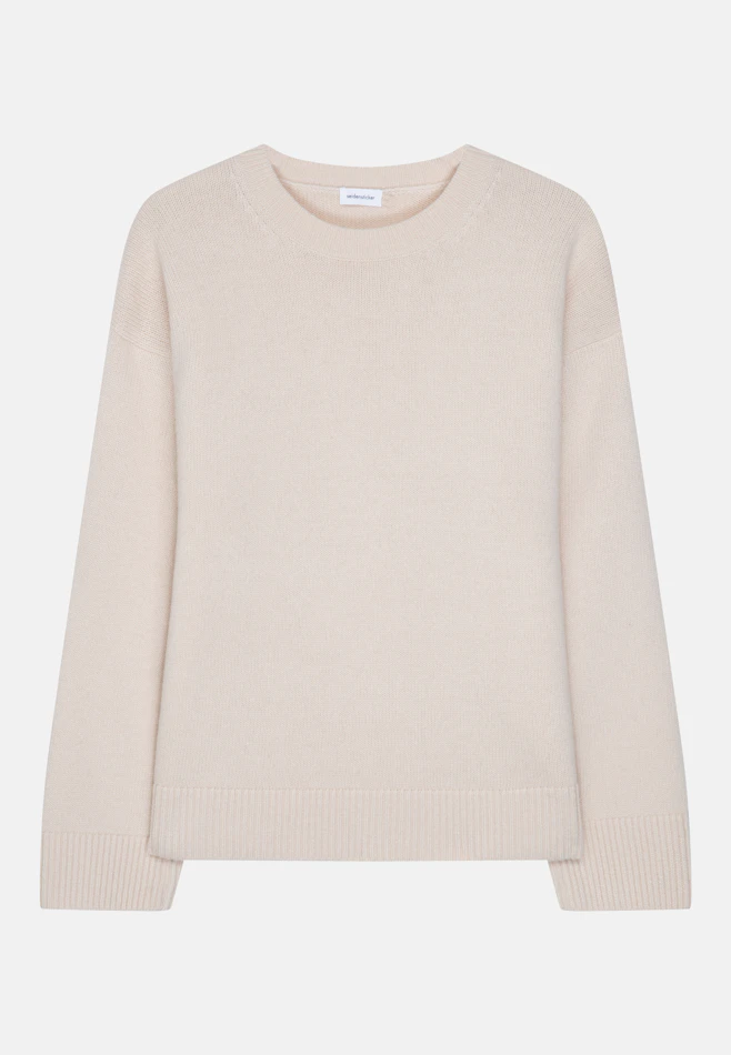 Pull carré en laine et cachemire dans Beige | Boutique en ligne Seidensticker