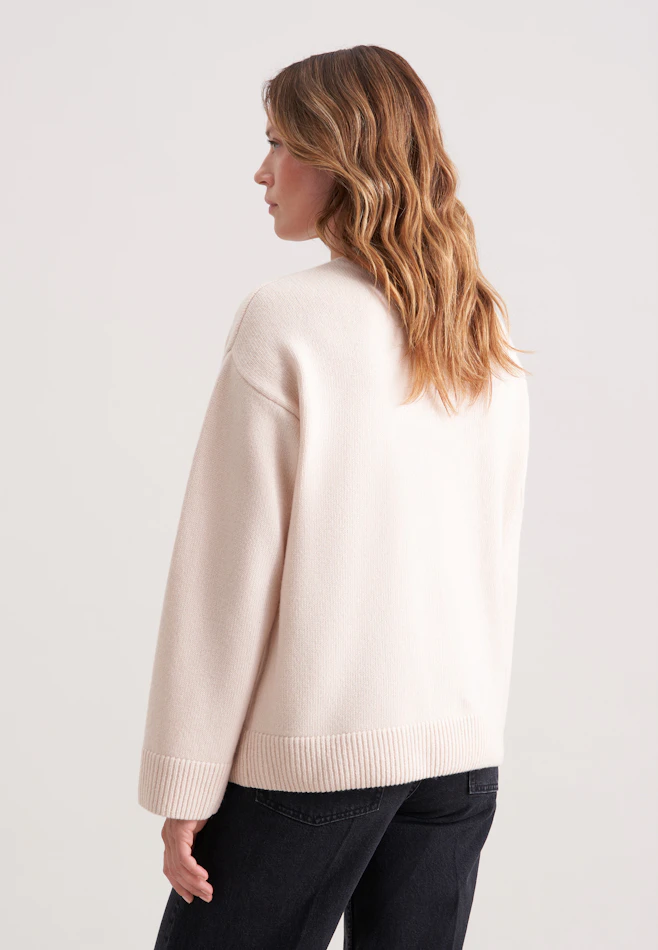 Pull carré en laine et cachemire dans Beige | Boutique en ligne Seidensticker
