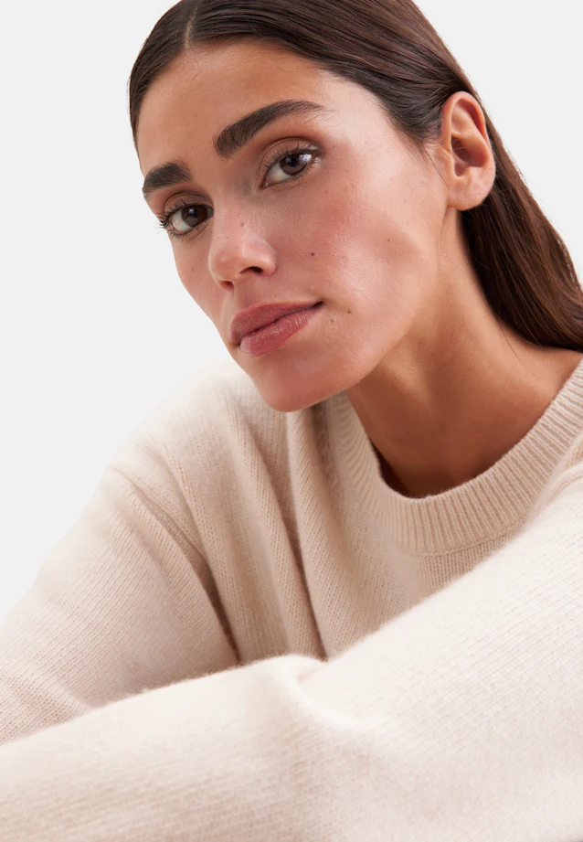 Boxy sweater in wool and cashmere in Beige |  Seidensticker Onlineshop