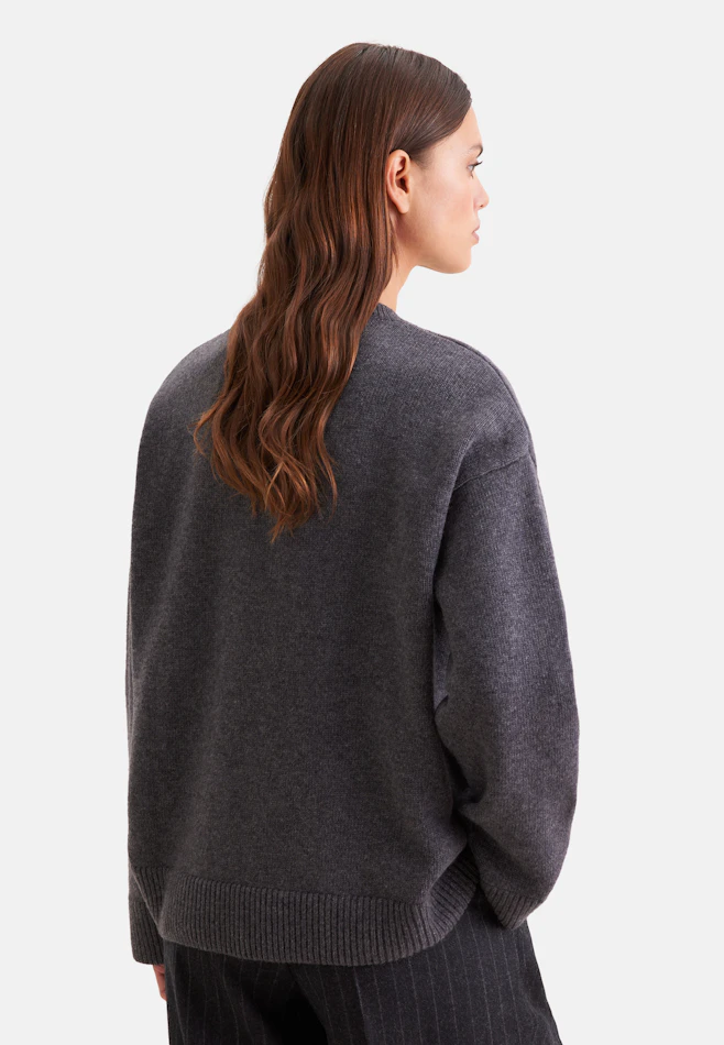 Boxy sweater in wool and cashmere in Grey | Seidensticker online shop