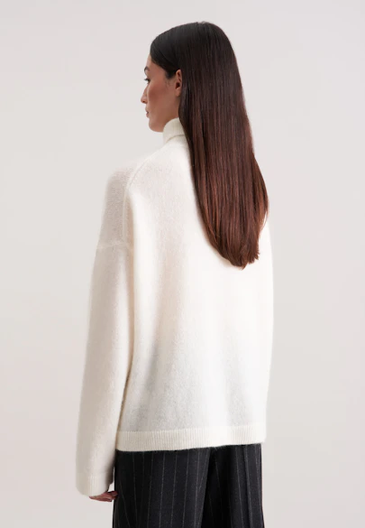 Pull à col roulé en laine et mohair oversize in Ecru |  Seidensticker Onlineshop