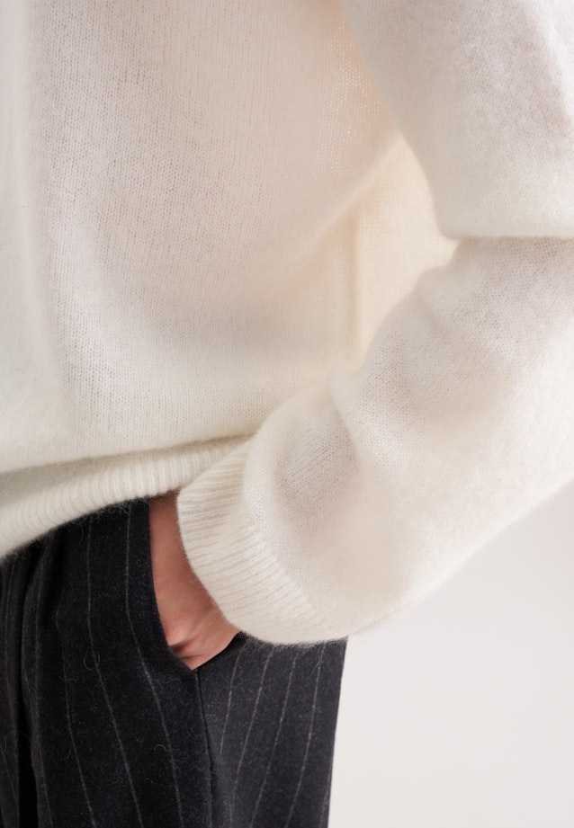 Oversized Rollkragenpullover aus Wolle und Mohair in Ecru |  Seidensticker Onlineshop